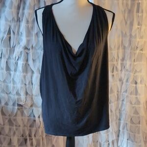 Fabletics Black Drape Tank Top